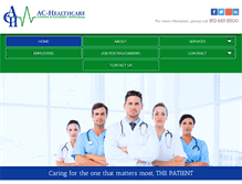 Tablet Screenshot of ac-healthcare.com